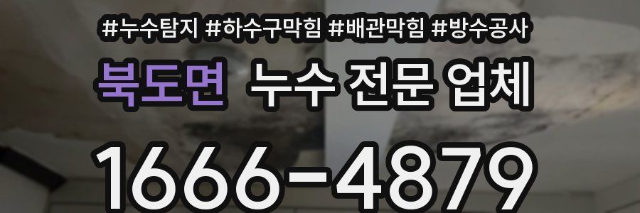 북도면 누수 전문 업체