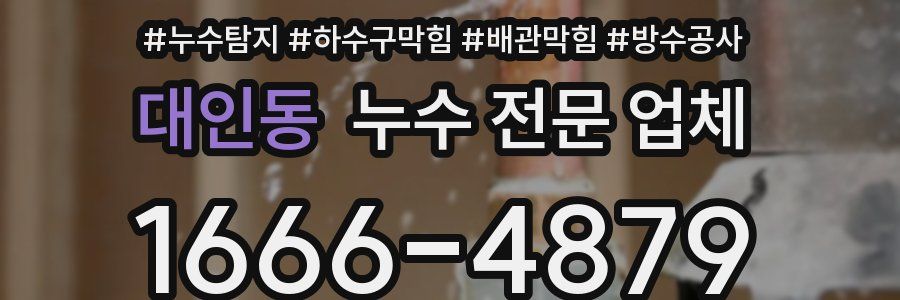 대인동 누수 전문 업체