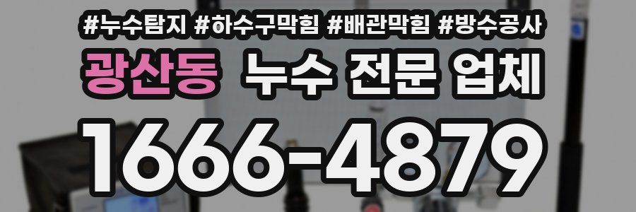 광산동 누수 전문 업체