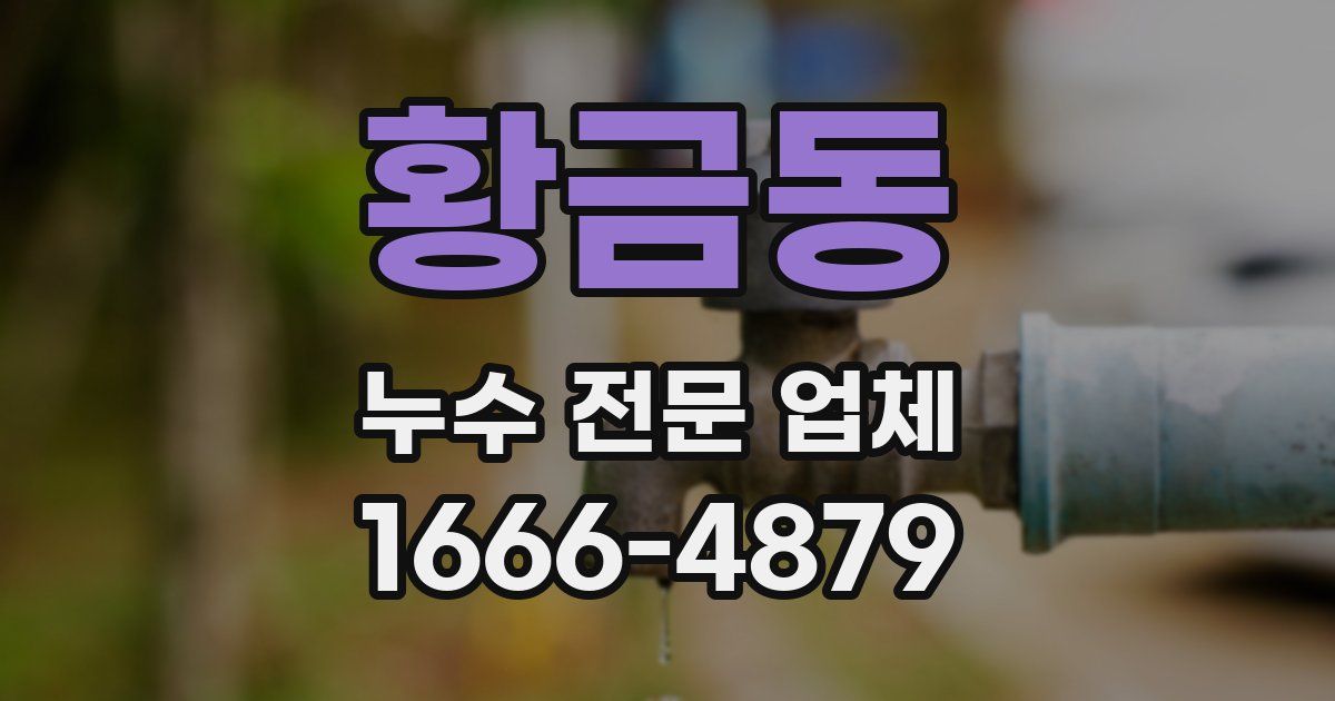 황금동 누수 전문 업체