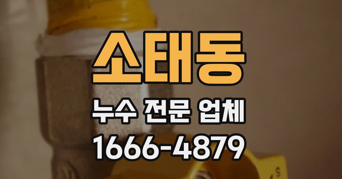 소태동 누수 전문 업체