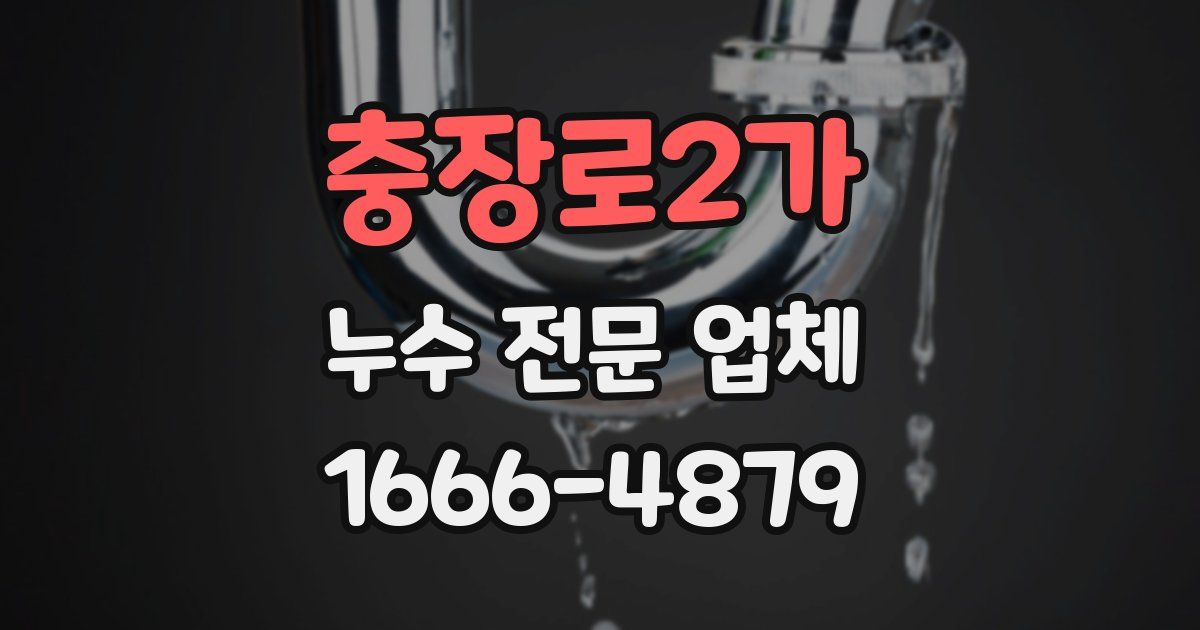 충장로2가 누수 전문 업체