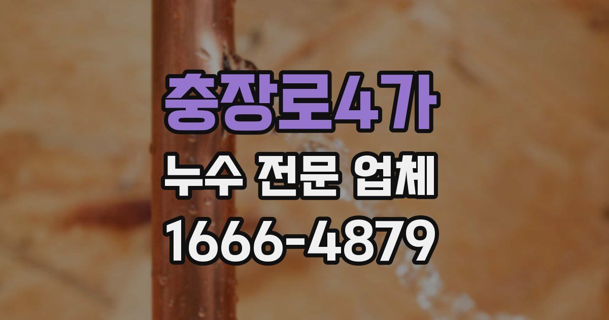 충장로4가 누수 전문 업체