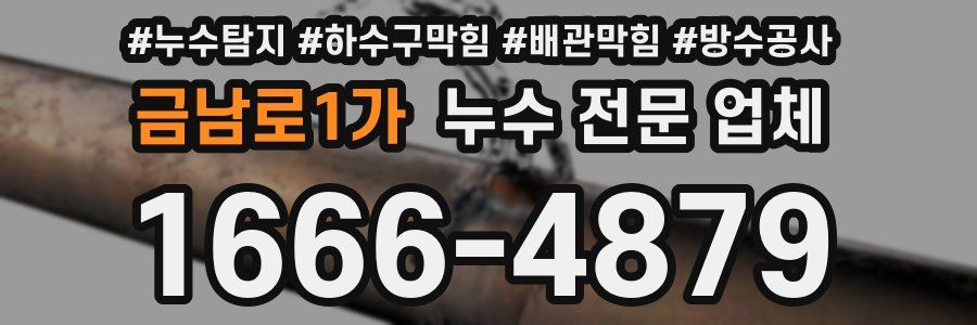 금남로1가 누수 전문 업체
