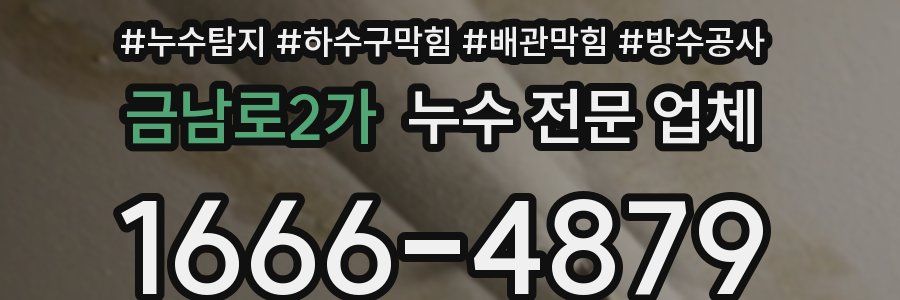 금남로2가 누수 전문 업체