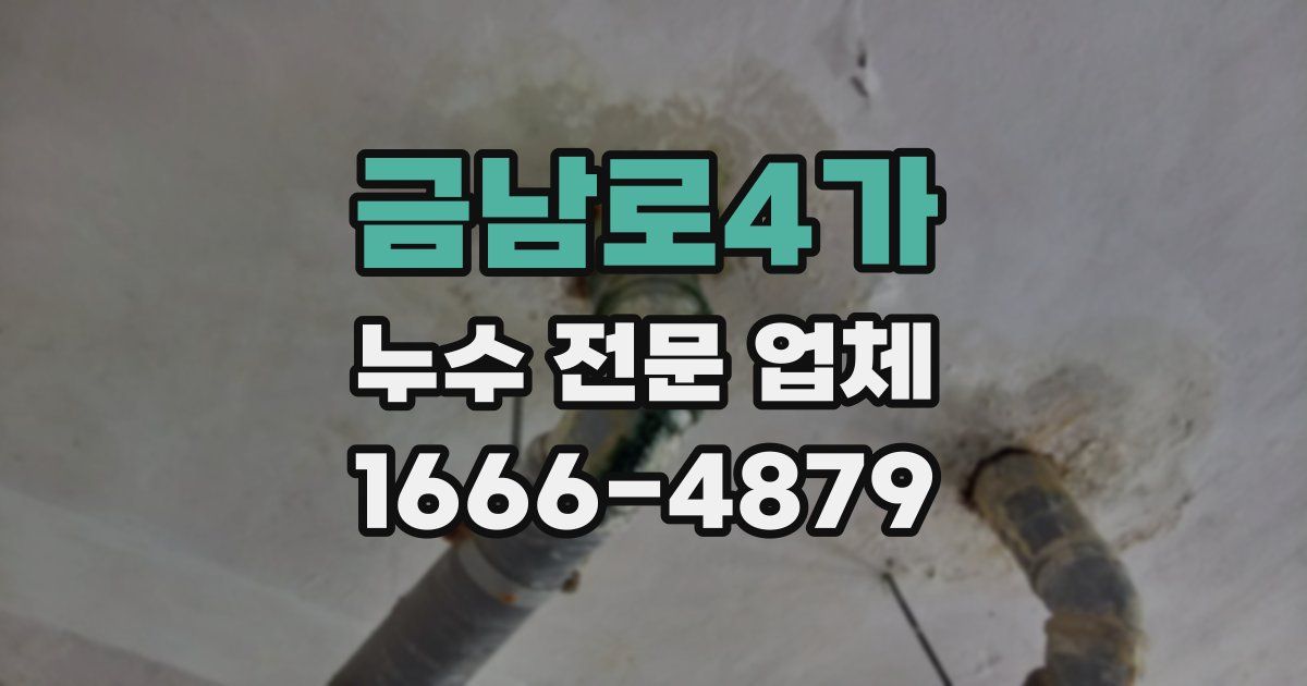 금남로4가 누수 전문 업체