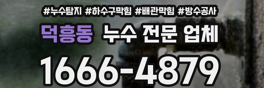 덕흥동 누수 전문 업체