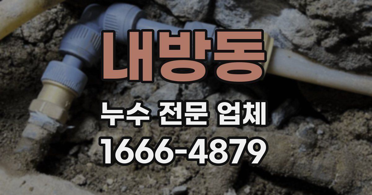 내방동 누수 전문 업체