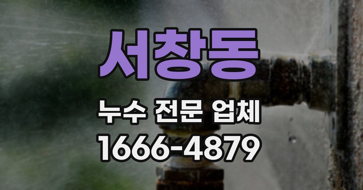 서창동 누수 전문 업체
