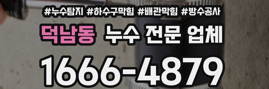 덕남동 누수 전문 업체
