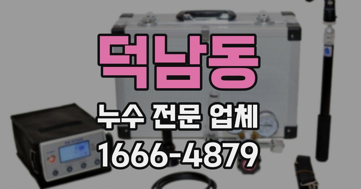 덕남동 누수 전문 업체