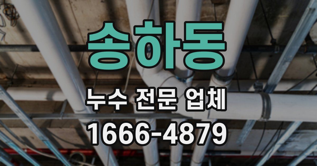 송하동 누수 전문 업체