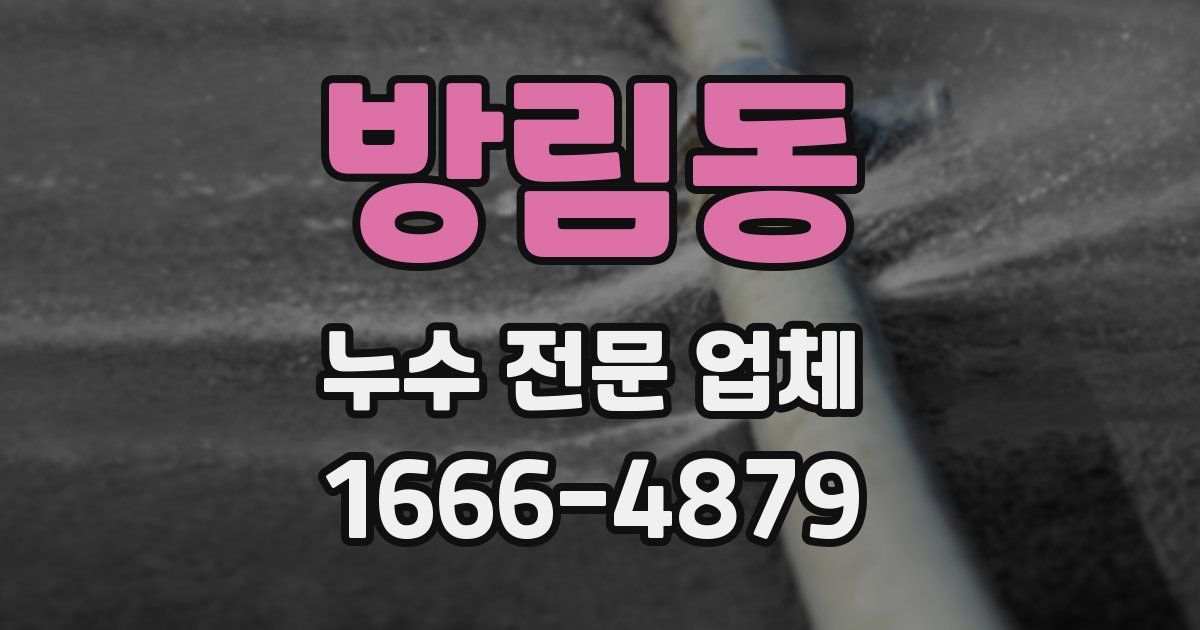 방림동 누수 전문 업체