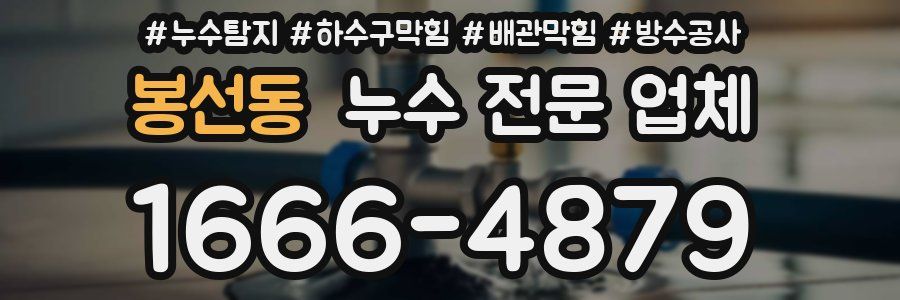 봉선동 누수 전문 업체