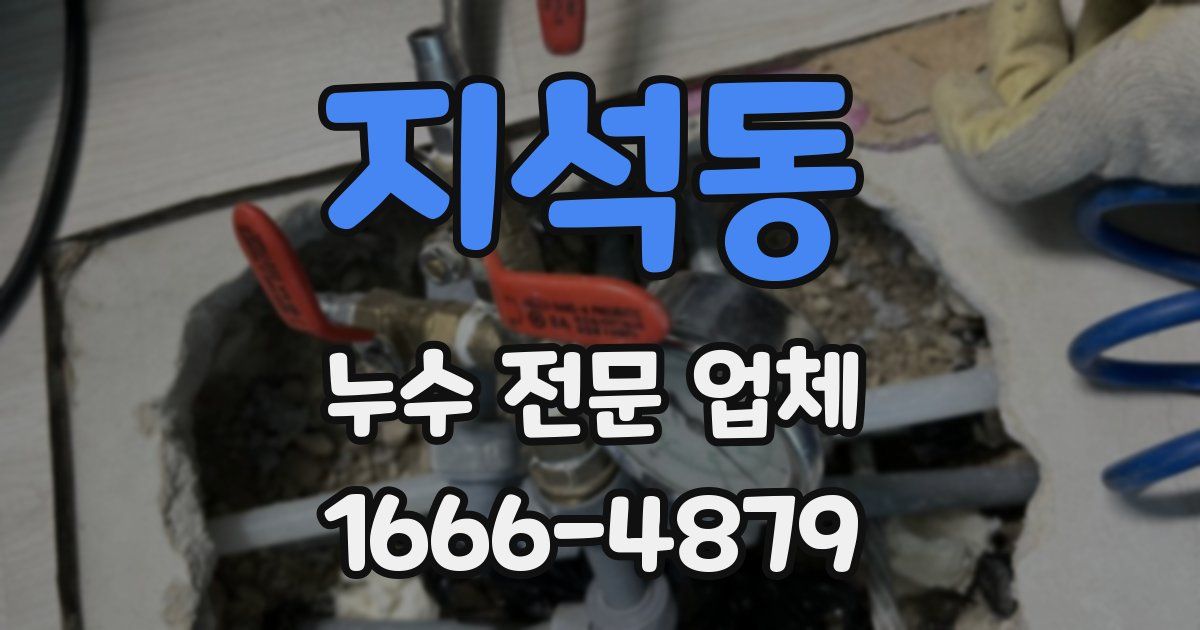 지석동 누수 전문 업체