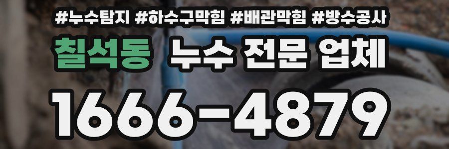 칠석동 누수 전문 업체