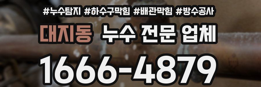 대지동 누수 전문 업체