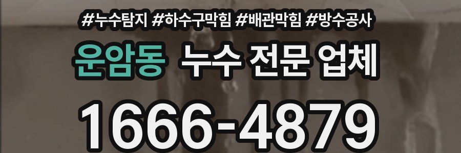 운암동 누수 전문 업체