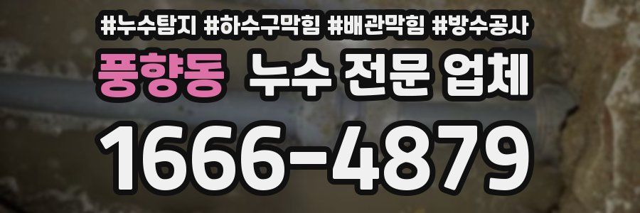 풍향동 누수 전문 업체