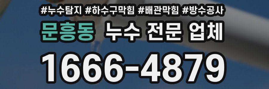 문흥동 누수 전문 업체
