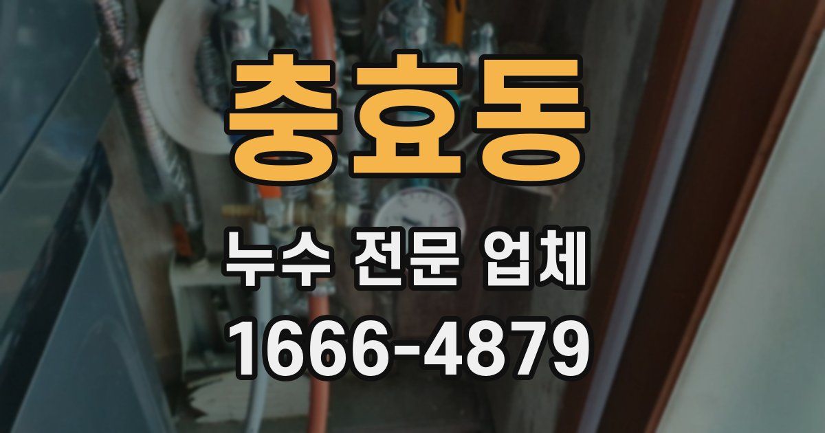 충효동 누수 전문 업체