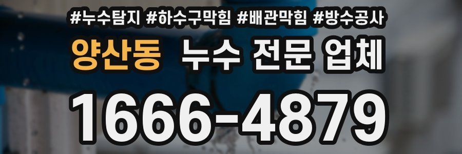양산동 누수 전문 업체