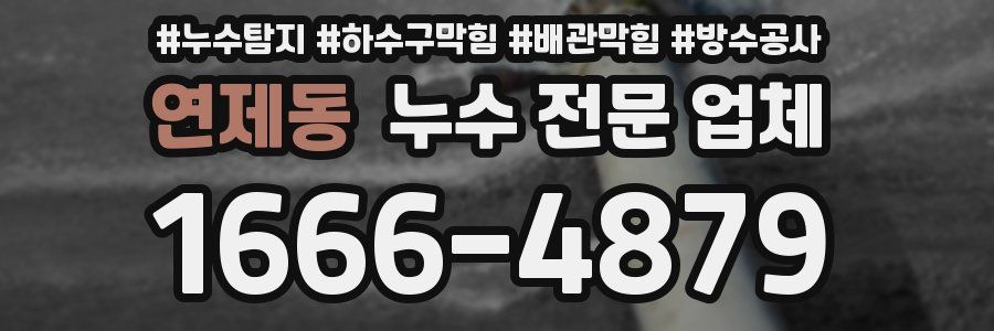 연제동 누수 전문 업체