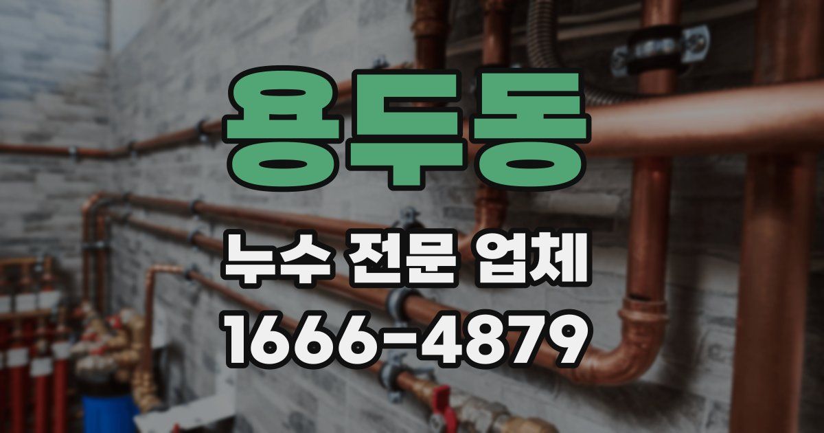 용두동 누수 전문 업체