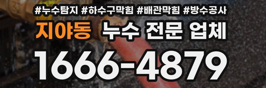 지야동 누수 전문 업체