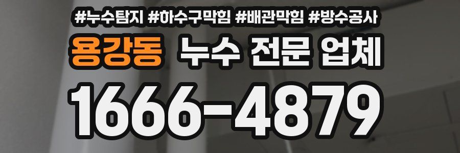 용강동 누수 전문 업체