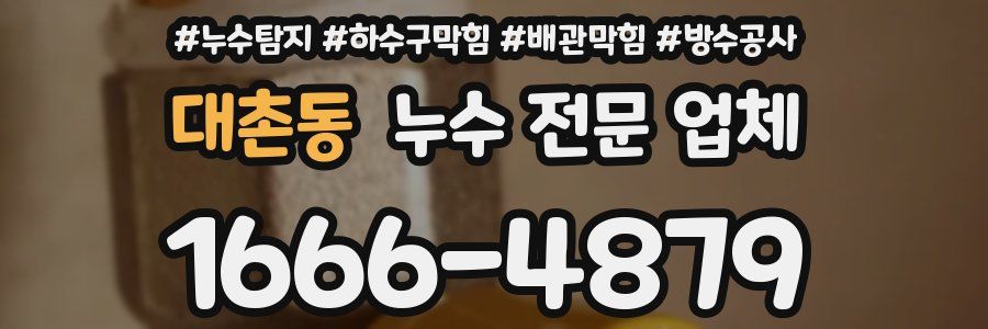 대촌동 누수 전문 업체