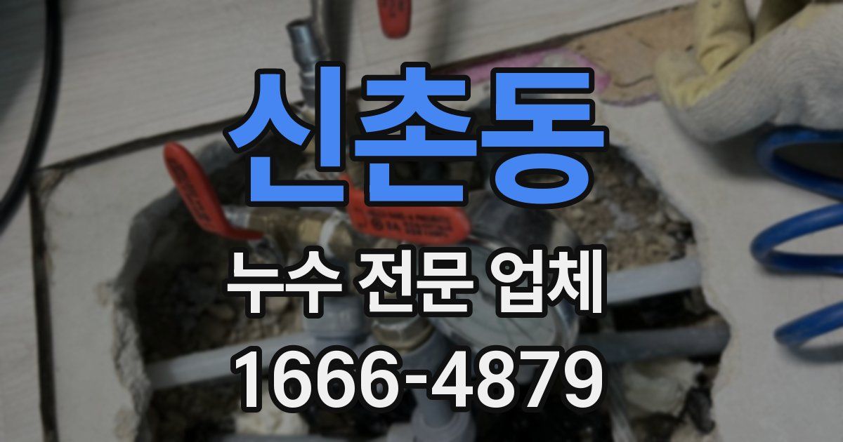 신촌동 누수 전문 업체