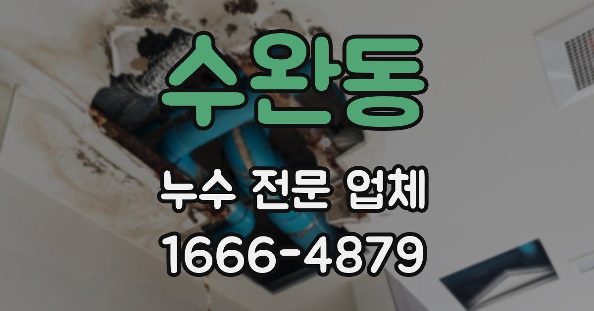 수완동 누수 전문 업체