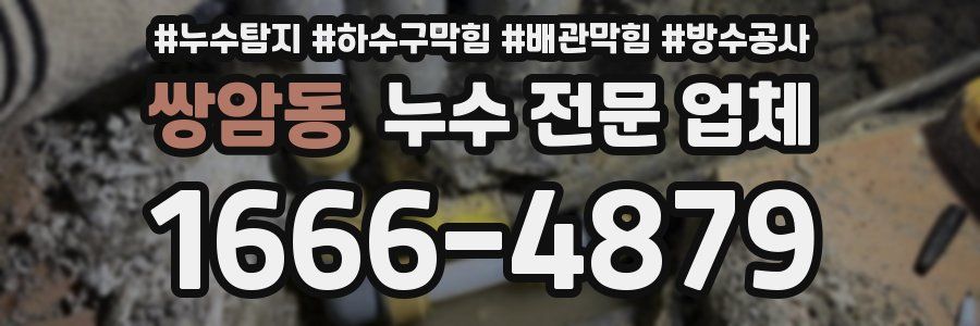 쌍암동 누수 전문 업체