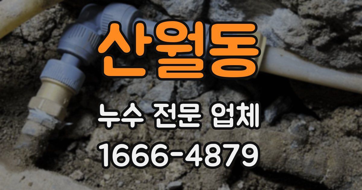산월동 누수 전문 업체