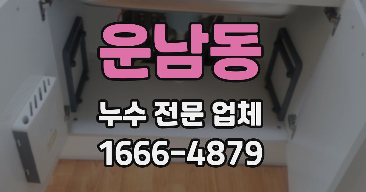 운남동 누수 전문 업체
