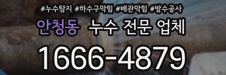 안청동 누수 전문 업체