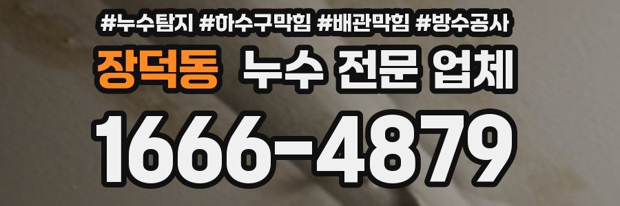 장덕동 누수 전문 업체
