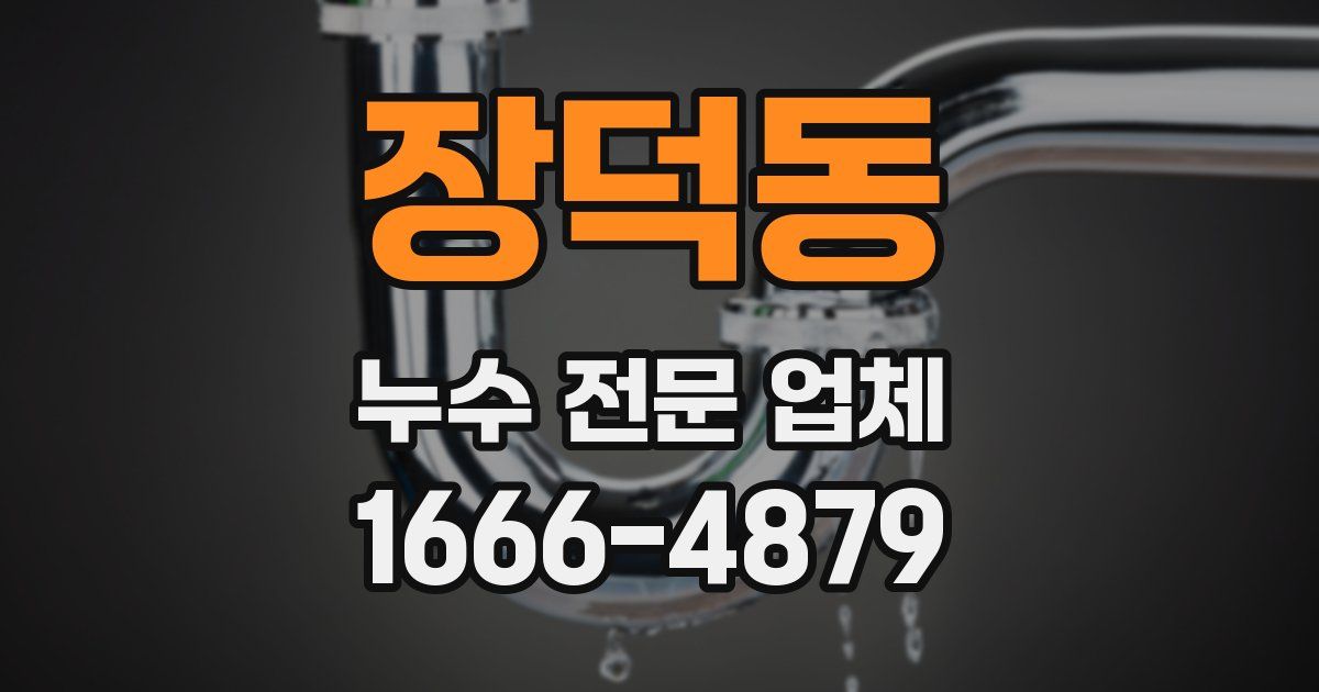 장덕동 누수 전문 업체