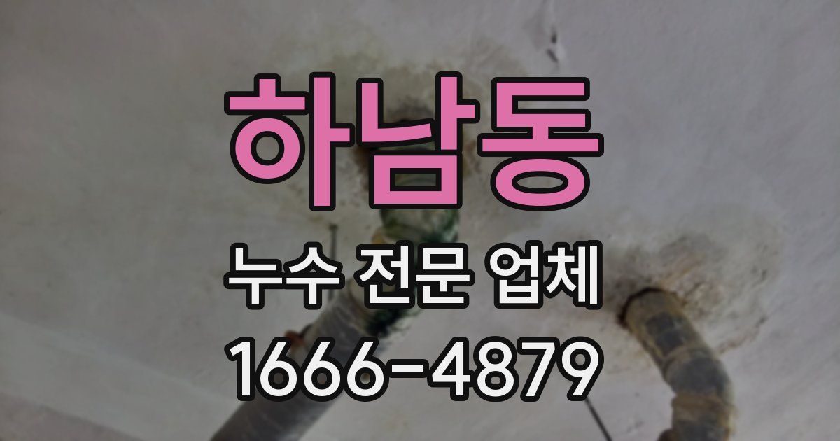 하남동 누수 전문 업체