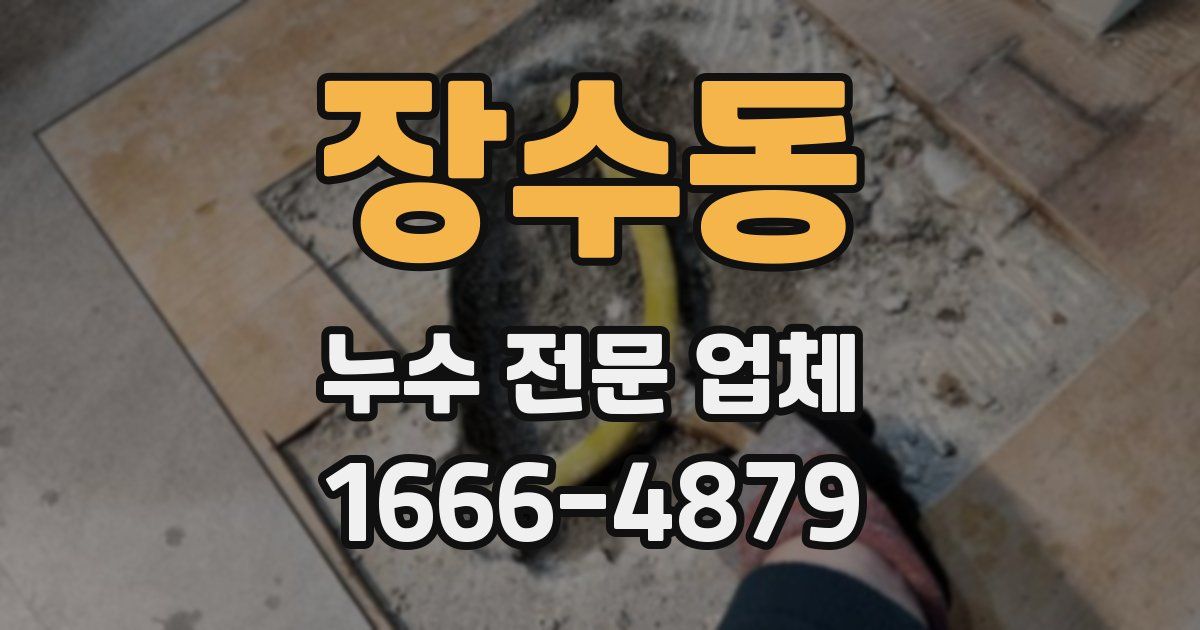 장수동 누수 전문 업체