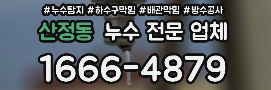 산정동 누수 전문 업체