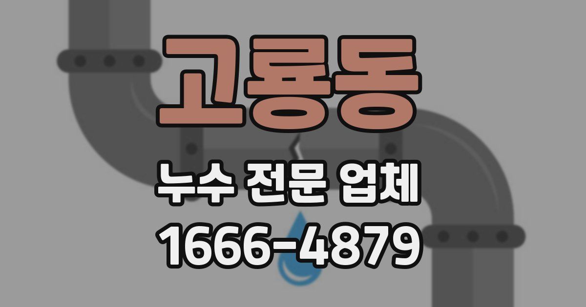 고룡동 누수 전문 업체