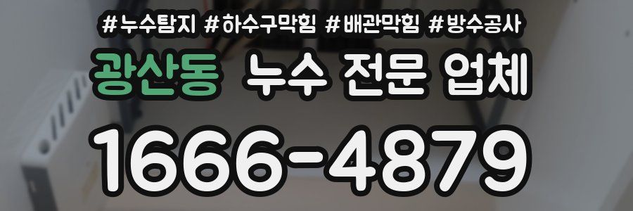 광산동 누수 전문 업체