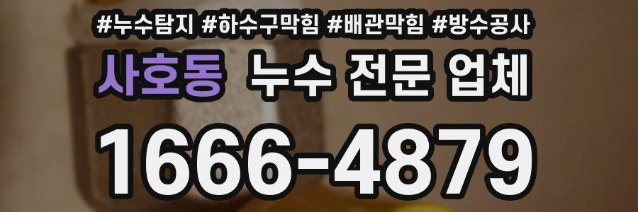 사호동 누수 전문 업체