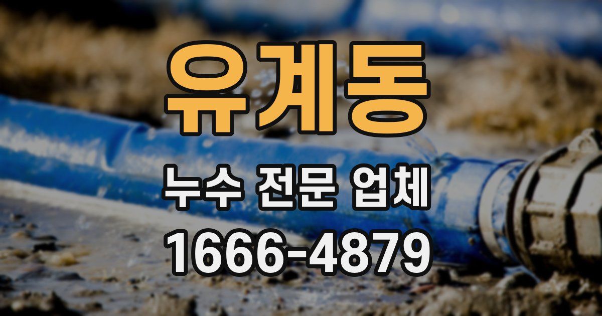 유계동 누수 전문 업체