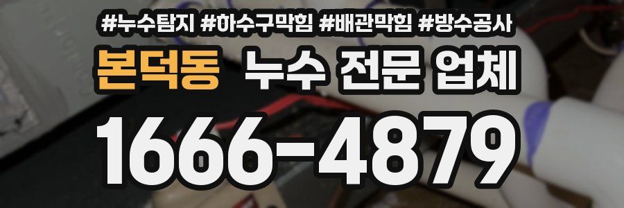 본덕동 누수 전문 업체