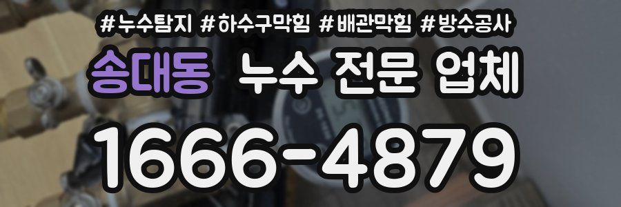송대동 누수 전문 업체