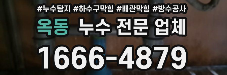 옥동 누수 전문 업체