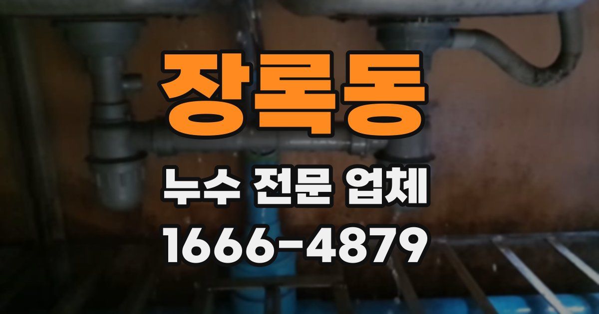 장록동 누수 전문 업체